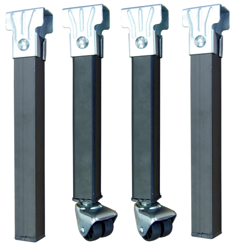 Juego 4 patas de somier con rueda 250 x 30 x 30